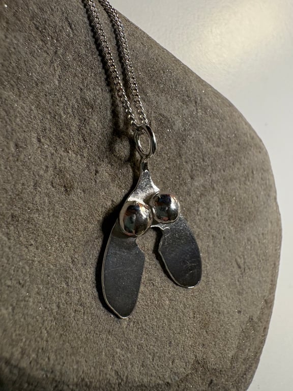 Sycamore pendant - sterling silver on a silver chain
