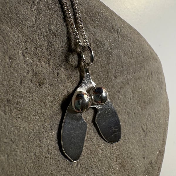 Sycamore pendant - sterling silver on a silver chain