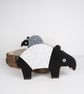Malayan tapir wooden ornaments, set of 2, animal lover gift. - Image 6
