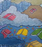 Clouds, rain and books, original artwork  - Image 2