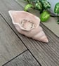 Conch Shell Ring Dish Pink Marble Design - Coastal Decor 