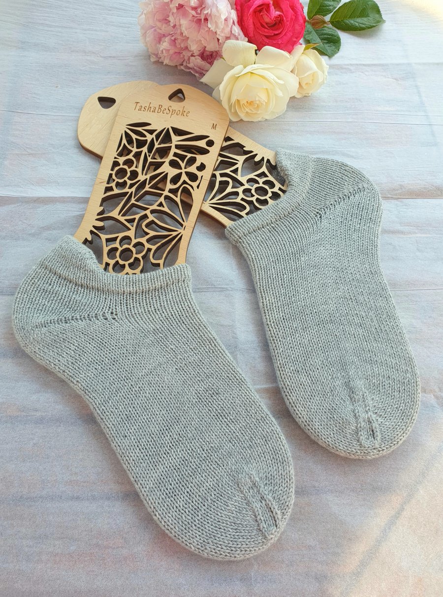 Hand knitted merino socks, Ankle socks, Casual socks, Sport socks, Luxury socks