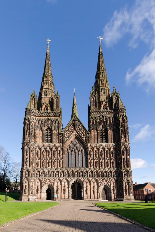 Lichfield 3 spired cathedral print