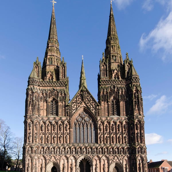 Lichfield 3 spired cathedral print
