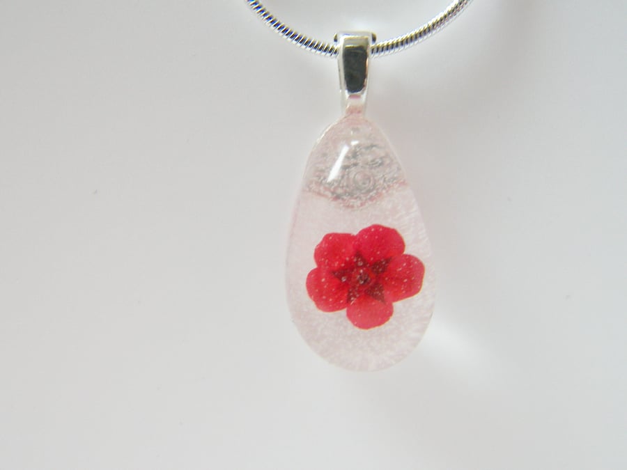 Poppy Real Flower Necklace - POPPY