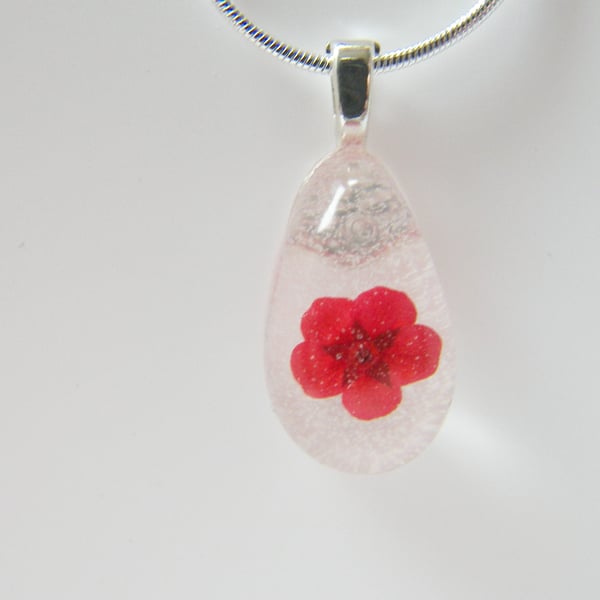 Poppy Real Flower Necklace - POPPY