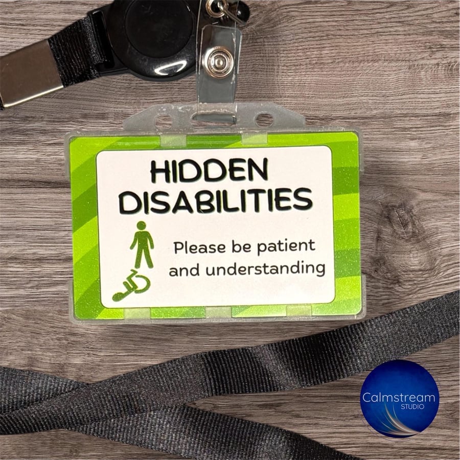 Hidden Disabilities Lanyard Card-Aluminium Awareness Badge