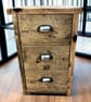 Bedside Table - 3 Drawer Office Storage Unit - Using Reclaimed Wooden Scaffold B - Image 1