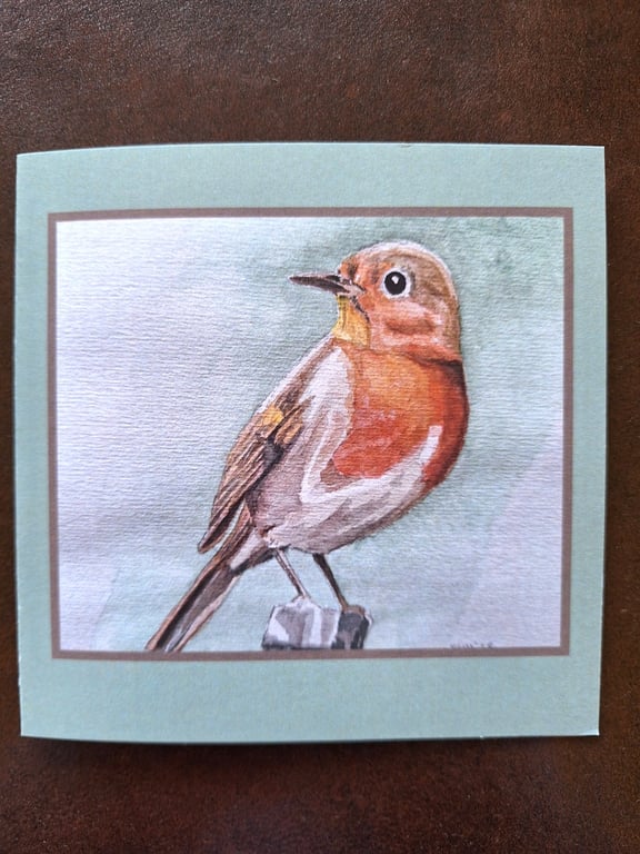 Robin- An Original Christmas Card from my own Handpainted Design