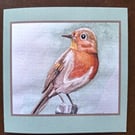 Robin- An Original Christmas Card from my own Handpainted Design