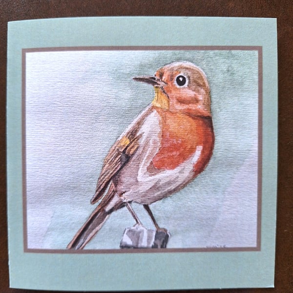 Robin- An Original Christmas Card from my own Handpainted Design