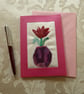 Individually Hand Crafted Textile Blank Card - Image 1