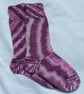 Hand-cranked Knitted Ribbed Wool Socks Size 6 to 7 - Image 2