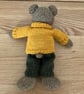 Hand Knitted Bear in Cable Jumper and Trousers - Image 4