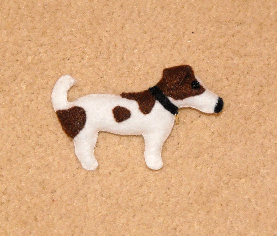 Felt Jack Russell Brooch