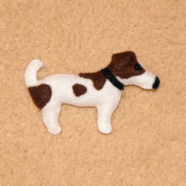Felt Jack Russell Brooch