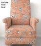 Fireside Chair Armchair Finch Toile Fabric Accent Birds Small Floral Orange New - Image 2