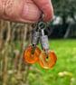 Oxidised silver and carnelian earrings - Image 4