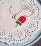 Watermelon ice lolly necklace Quirky, unique, handmade,retro