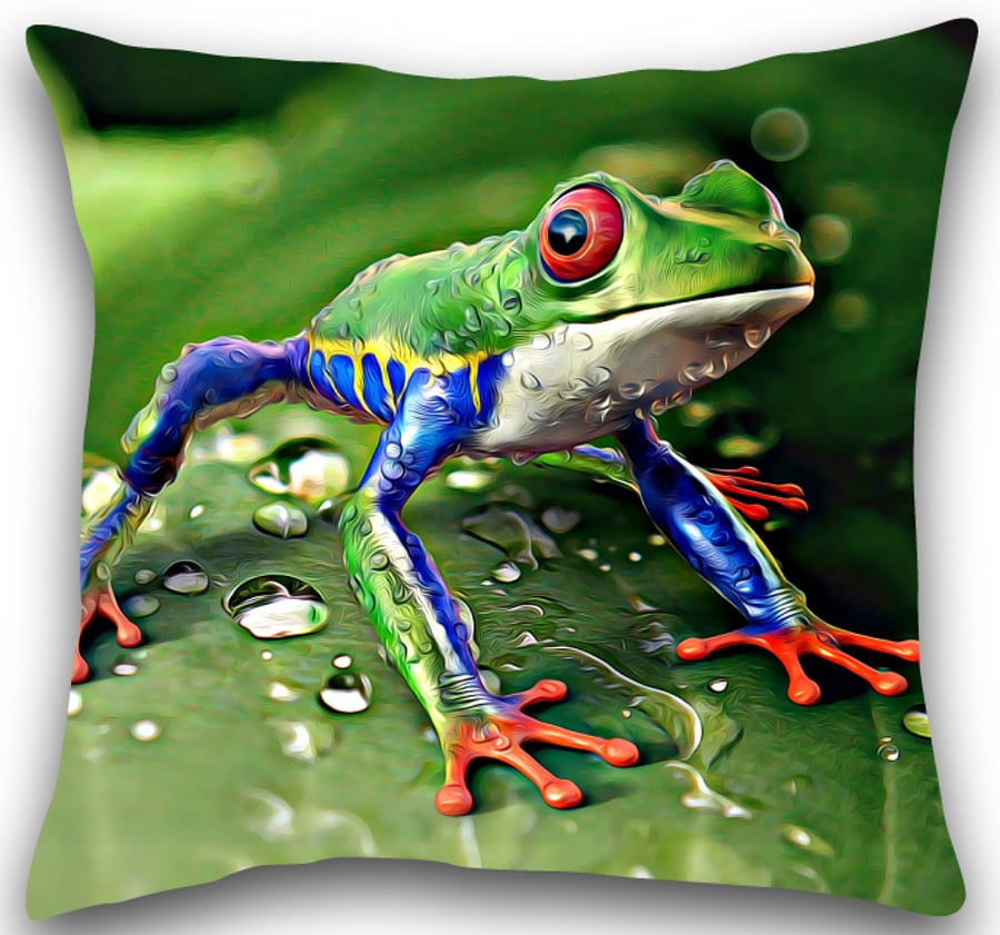 Frog Cushion Frog Pillow - Folksy