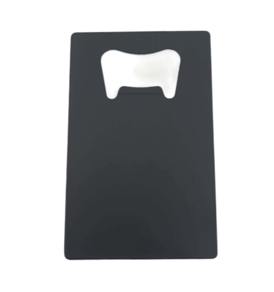 Black Metal Bottle Opener - Engraved and Personalised