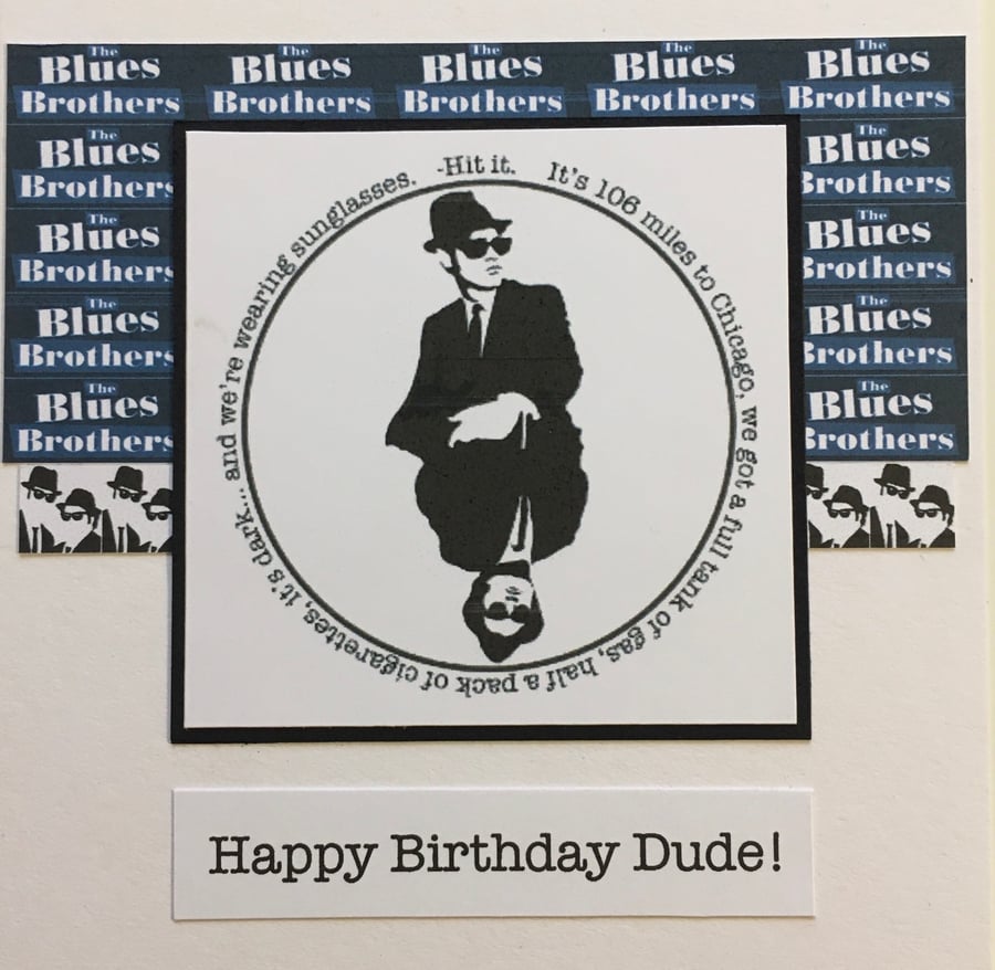Happy Birthday Card - for a Blue Brothers fan