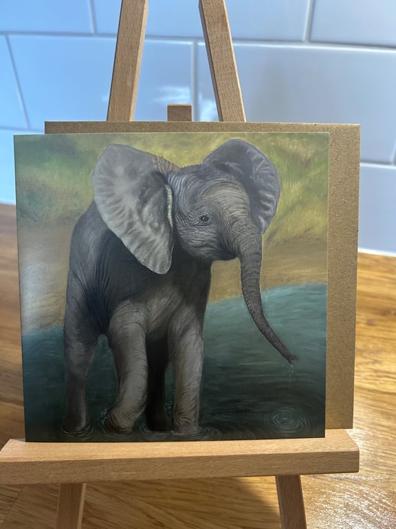 6 x 6 inch Baby Elephant Card