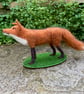Fox woollen sculpture, needle felted animal, standing fox (24-2) - Image 1