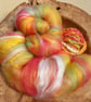 50g Liquorice Torpedo Art Batt for Spinning & Felting