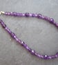 Amethyst ankle bracelet with sterling silver - Image 3