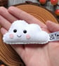 Cloud pocket hug, hand sewn felt plush, letterbox gift 