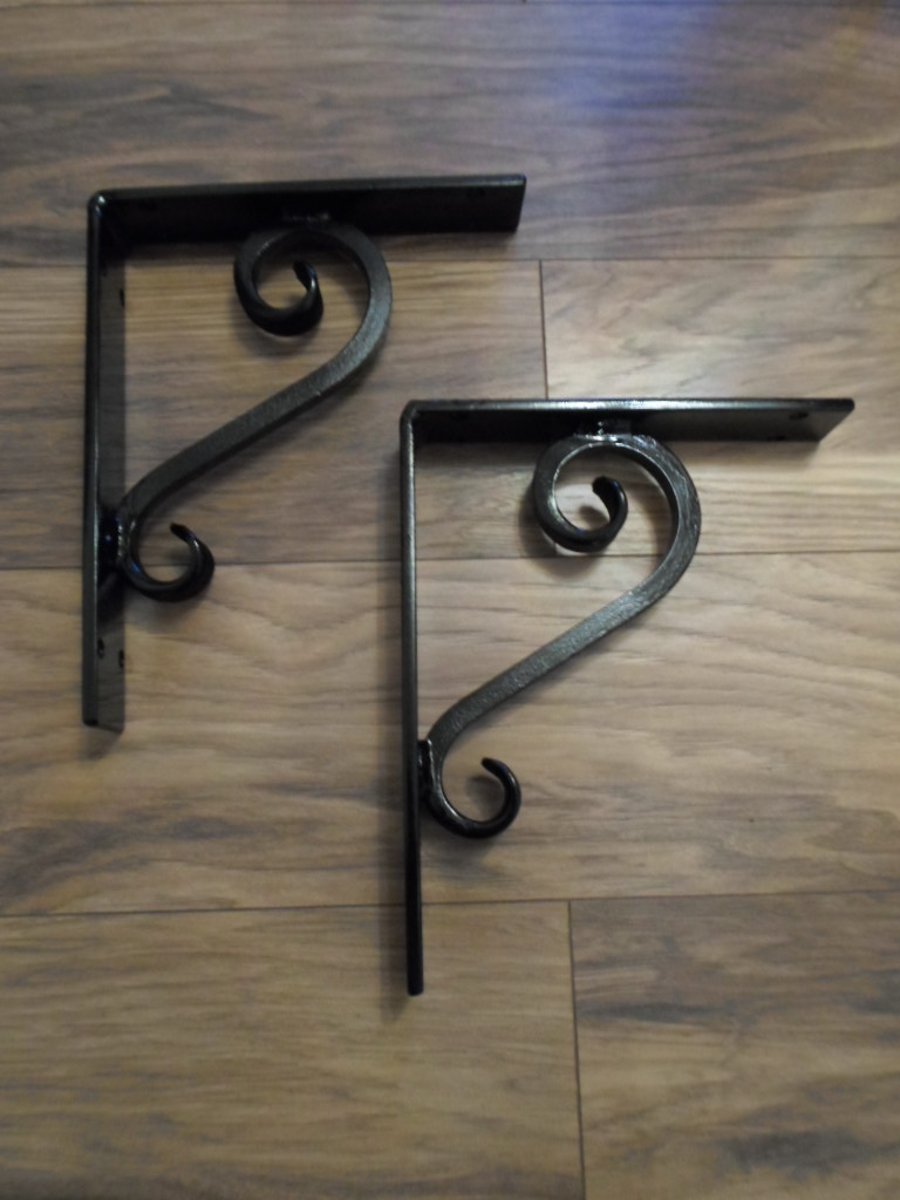 large heavy duty shelf brackets........Wrought Iron (Forged Steel) Custom Made