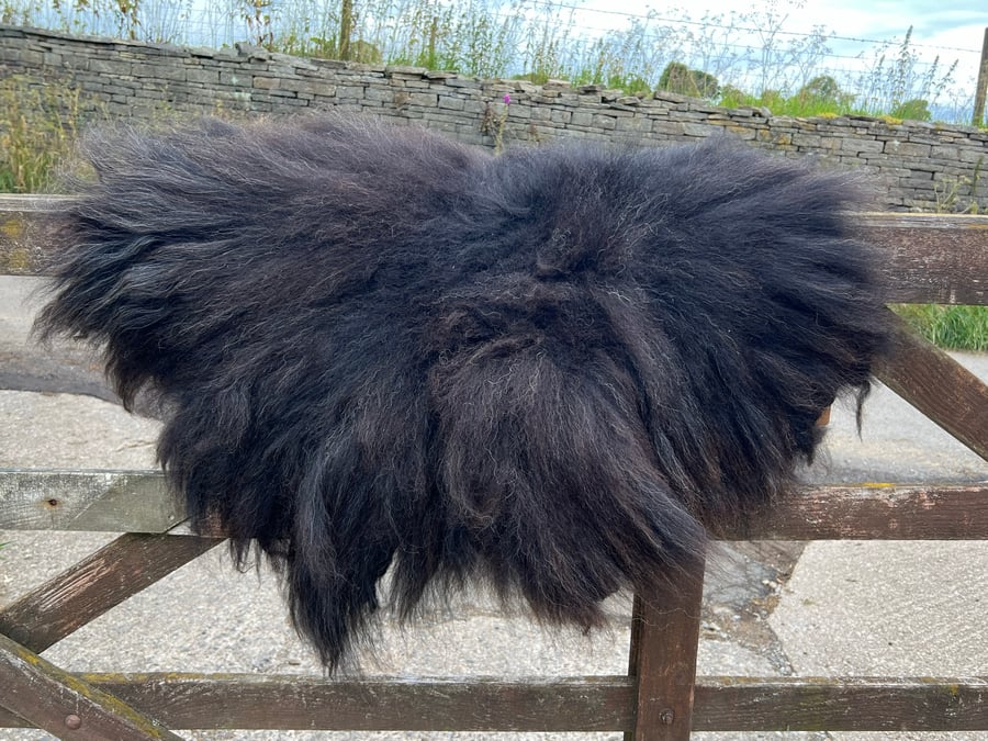 Vegetarian Sheepskin - Nancy the Hebridean - sustainable Homeware - fireside rug