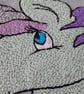  Unicorn Zippered Pouch Hand Embroidered onto Denim - Image 2