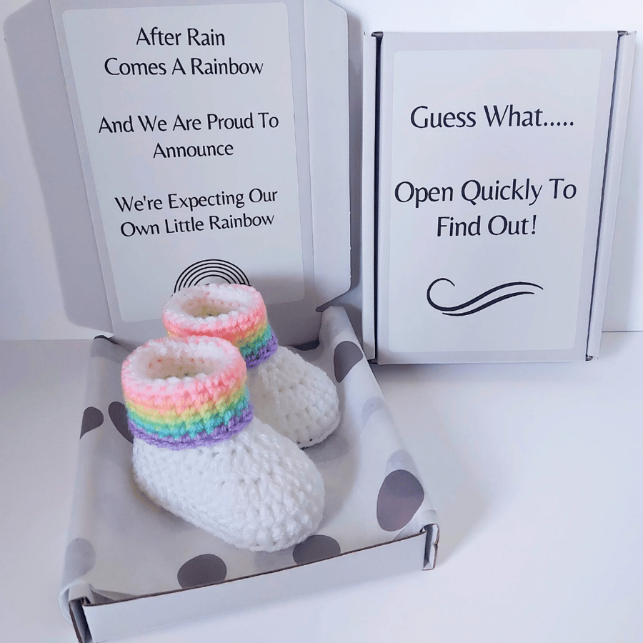 Pregnancy Announcement We're Having A Rainbow Gift For Family