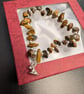 Natural Gemstone Tiger Eye Bracelet with cute dog charm and meaning card   - Image 2