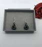 Antique Black Iron Infinity Love Knot Earrings 6th Anniversary Wife Gift Idea - Image 2