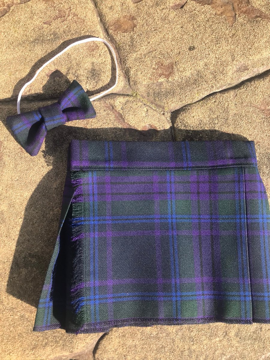 Spirit of Scotland Tartan Kilt and Bow Tie for babies , children