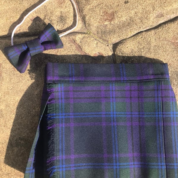 Spirit of Scotland Tartan Kilt and Bow Tie for babies , children