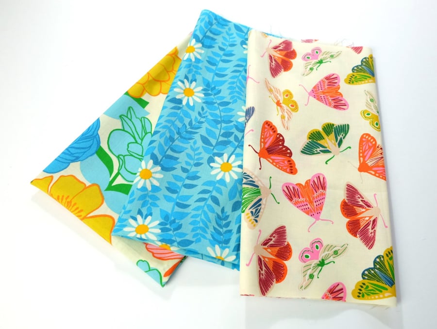 Ruby Star Society Butterflies and Florals Cotton Fabric Bundle, Quilt, Patchwork