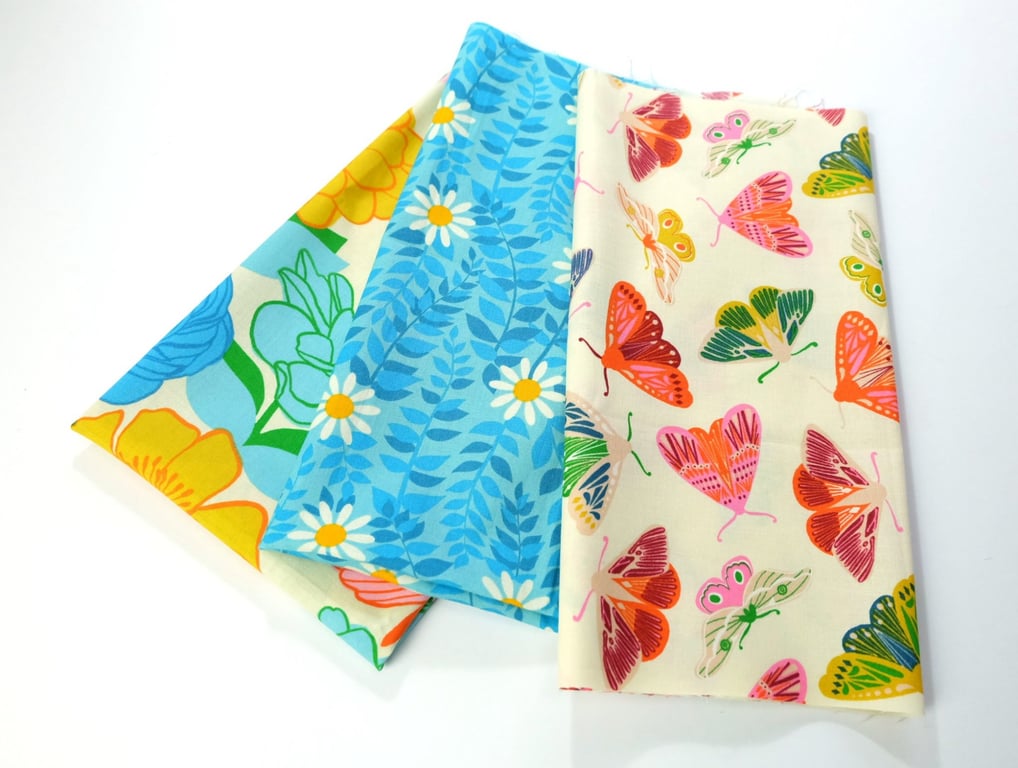 Ruby Star Society Butterflies and Florals Cotton Fabric Bundle, Quilt, Patchwork