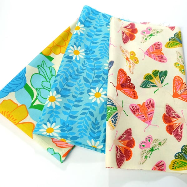 Ruby Star Society Butterflies and Florals Cotton Fabric Bundle, Quilt, Patchwork