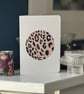 Cards birthday wedding friend card Leopard Print Circle