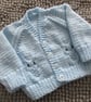 14" Newborn Baby Boys Owl Cardigan