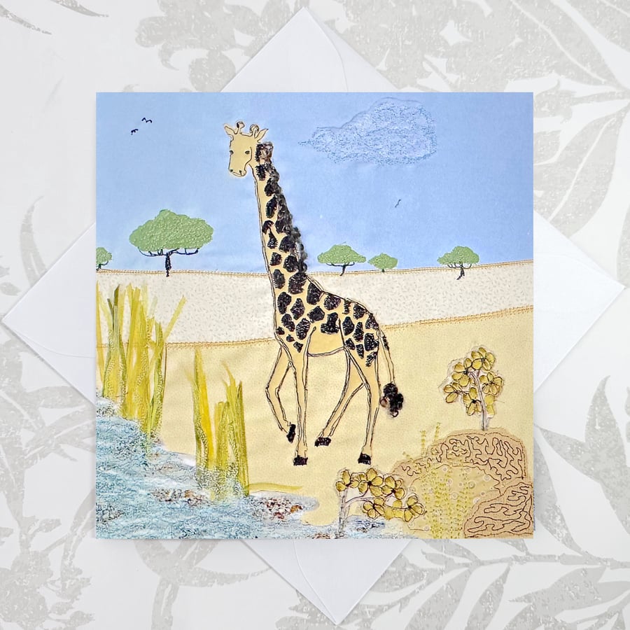 Giraffe birthday card