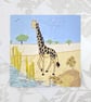 Giraffe birthday card - Image 1