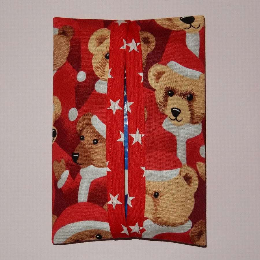 Pocket tissue holders - Santa Bears