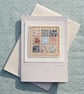 Christmas Patchwork hand-stitched card with tiny applique star! So pretty! - Image 4