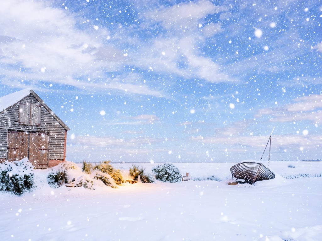 Thornham Winter Norfolk Christmas Greeting Card A5