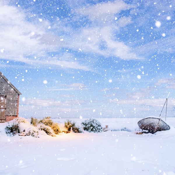 Thornham Winter Norfolk Christmas Greeting Card A5